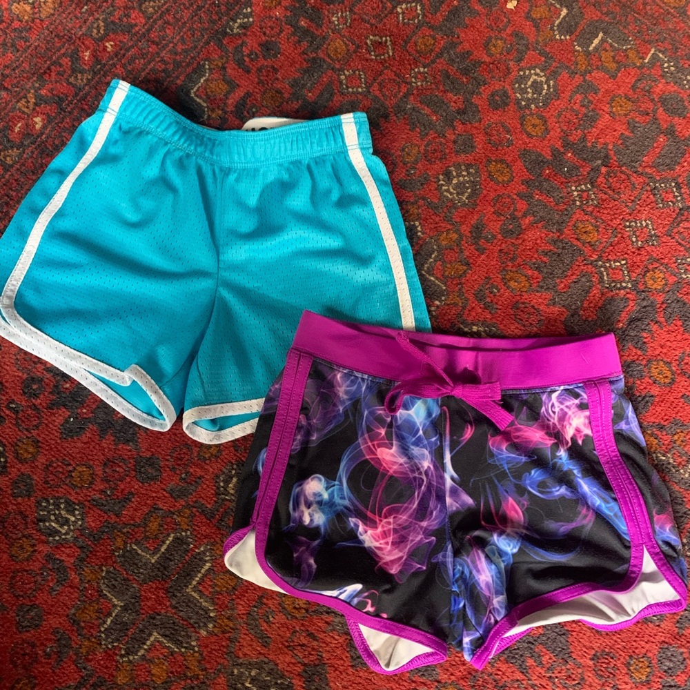 TWO PAIRS GIRLS JUSTICE SHORTS